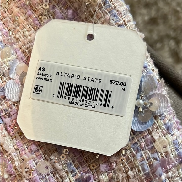 Altar'd State Multicolor Tweed Crop Top - Picture 4 of 4